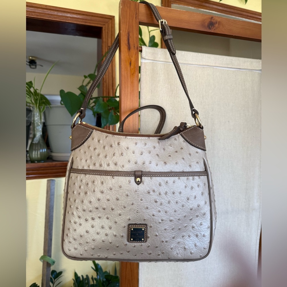 Dooney & Bourke Kimberly handbag crafted from ostrich-embossed leather